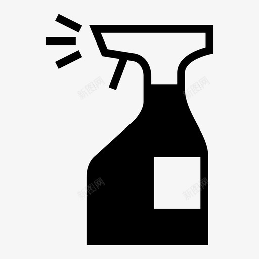 消毒剂瓶子清洁图标svg_新图网 https://ixintu.com 喷雾 消毒 消毒剂 清洁 清洁固体 瓶子