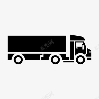 卡车集装箱集装箱车图标图标