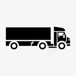 集装箱拖车卡车集装箱集装箱车图标高清图片