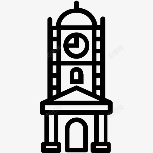 钟楼高楼巴基斯坦文化和地标性建筑勾勒出图标svg_新图网 https://ixintu.com 巴基斯坦文化和地标性建筑勾勒出图标 钟楼 高楼