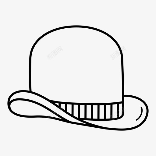 绅士帽图标svg_新图网 https://ixintu.com 绅士帽
