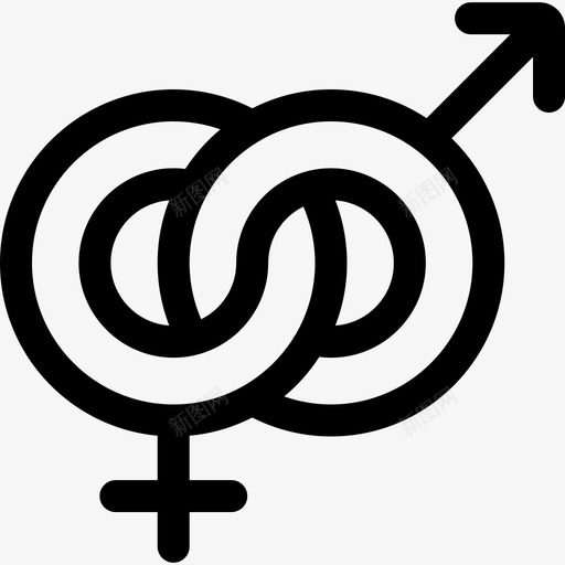 男性和女性形状性别图标svg_新图网 https://ixintu.com 形状 性别 男性和女性