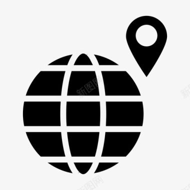世界全球定位系统位置图标图标