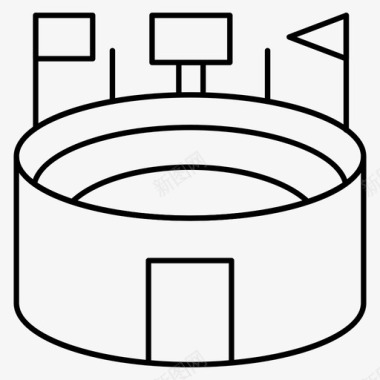 体育场足球比赛图标图标