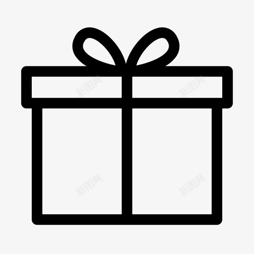 礼品盒生日礼物图标svg_新图网 https://ixintu.com 十一月图标线 惊喜 生日 礼品盒 礼物