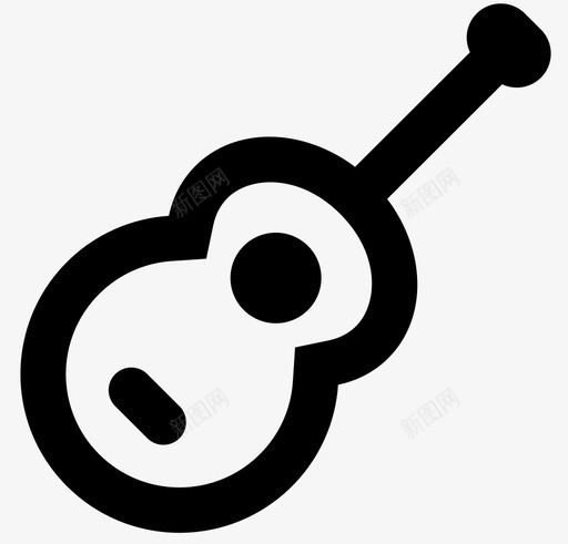 吉他艺术乐器图标svg_新图网 https://ixintu.com 乐器 吉他 声音 环游世界 艺术 音乐