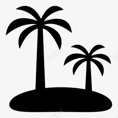 岛椰子风景图标图标