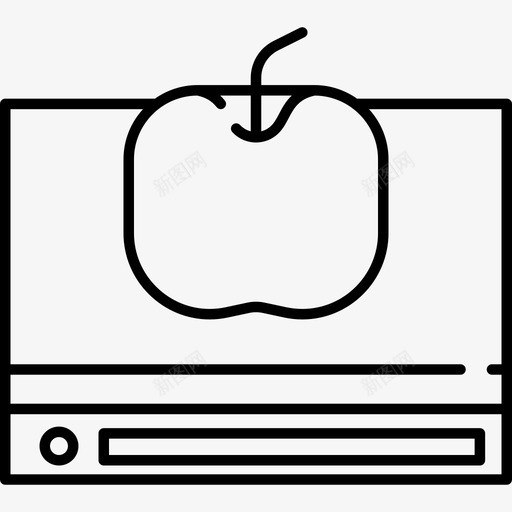 书教育图书馆上的苹果图标svg_新图网 https://ixintu.com 书 图书馆上的苹果 教育
