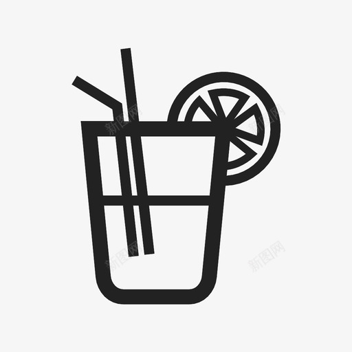 冰茶杯子玻璃杯图标svg_新图网 https://ixintu.com 冰茶 杯子 果汁 柠檬 水 玻璃杯