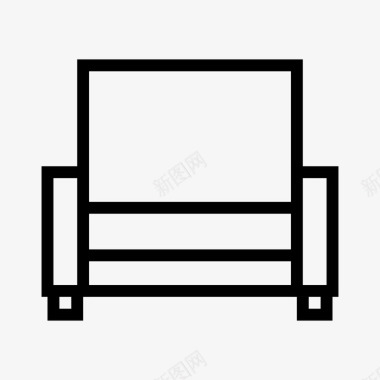 扶手椅家具家图标图标
