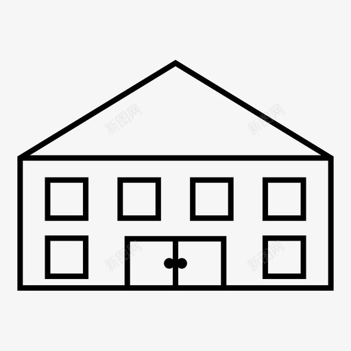 大楼大学家庭图标svg_新图网 https://ixintu.com 办公室 大学 大楼 学校 家庭