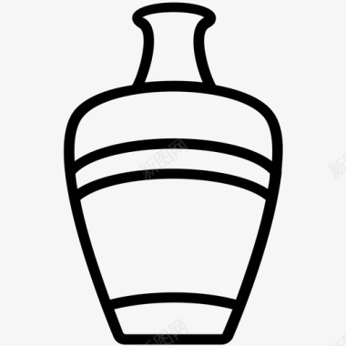 泥船花瓶手工传统壶图标图标
