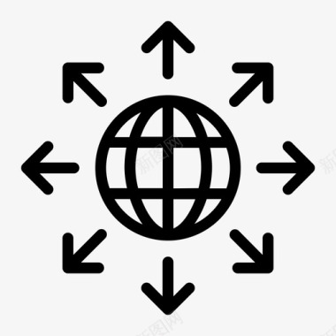 世界各地沟通联系图标图标