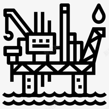 石油平台建筑天然气图标图标
