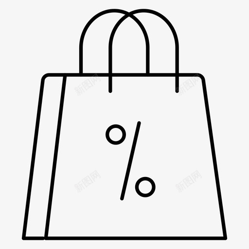 黑色星期五黑色购物袋折扣图标svg_新图网 https://ixintu.com 折扣 黑色星期五 黑色购物袋