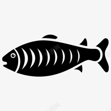 普通鱼类水生鱼类淡水鱼图标图标