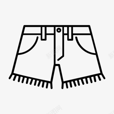 短裤布料牛仔裤图标图标
