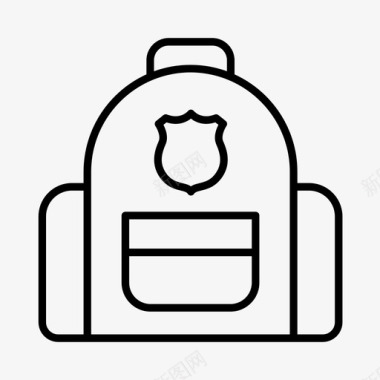 书包背包教室图标图标