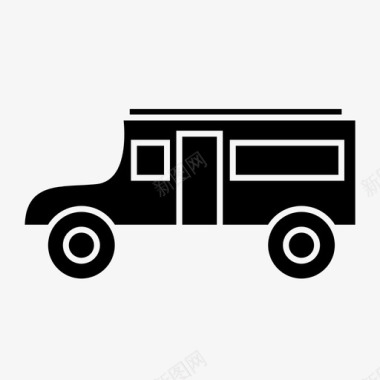 小型公共汽车交通工具面包车图标图标