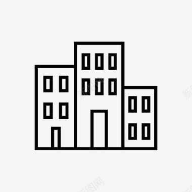 建筑物地址公寓图标图标