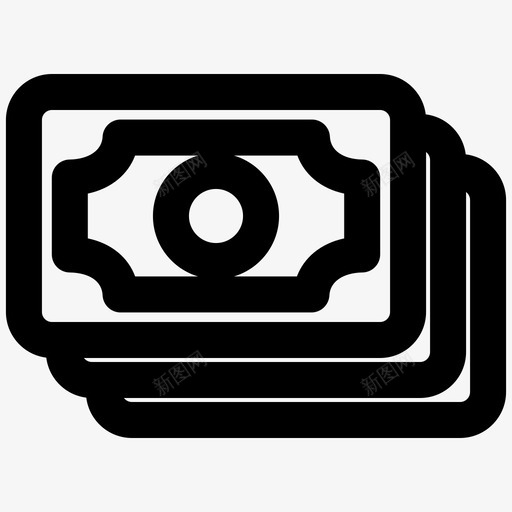 货币现金美元图标svg_新图网 https://ixintu.com 现金 纸币 美元 货币