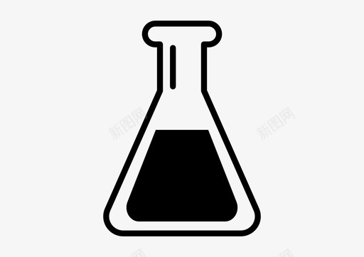 科学化学锥形烧瓶图标svg_新图网 https://ixintu.com 化学 实验室 摘要 研究 科学 锥形烧瓶