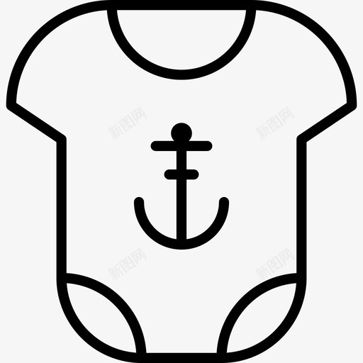 男婴带锚的衣服时尚幼稚图标svg_新图网 https://ixintu.com 幼稚 时尚 男婴带锚的衣服