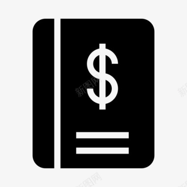 美元图书现金内容图标图标