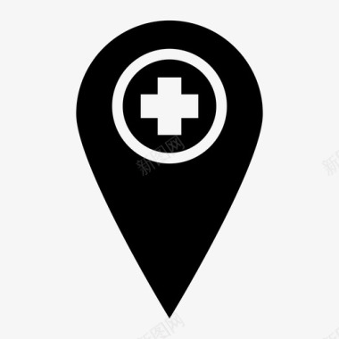 医院所在地位置所在地图标图标