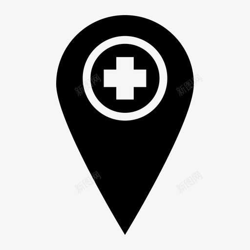 医院所在地位置所在地图标svg_新图网 https://ixintu.com 位置 医疗 医疗保健 医院 医院所在地 所在地