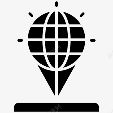 全球定位系统全球定位全球导航图标图标