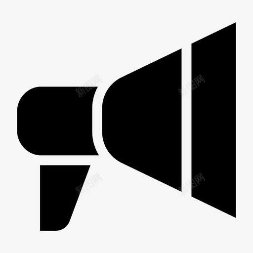 扩音器播音员抗议图标svg_新图网 https://ixintu.com 喊叫 扩音器 抗议 播音员
