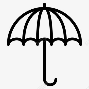 雨伞多云多雨图标图标