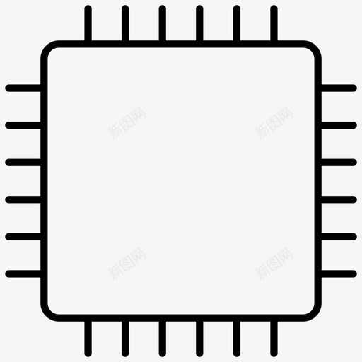 处理器微处理器电子产品图标svg_新图网 https://ixintu.com 处理器 微处理器 电子产品