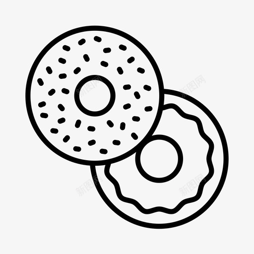 甜甜圈面包房糖果图标svg_新图网 https://ixintu.com 甜点 甜甜圈 糕点 糖果 面包房 食物