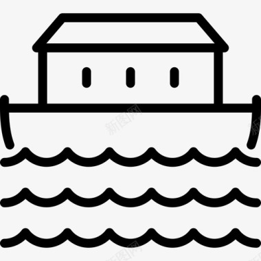 诺亚方舟运输基督教图标图标