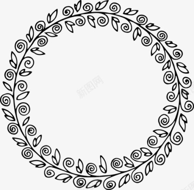花环圆圈框架图标图标