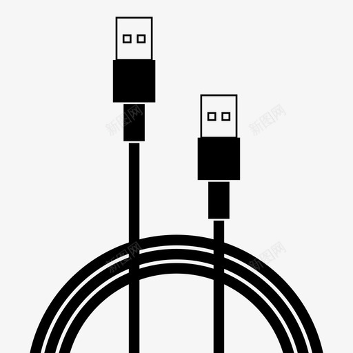 usb到usb电缆计算机图标svg_新图网 https://ixintu.com usb到usb 插头 数据 电缆 计算机