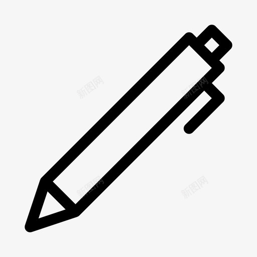 钢笔圆珠笔铅笔图标svg_新图网 https://ixintu.com 书写 十一月图标线 圆珠笔 文具 钢笔 铅笔