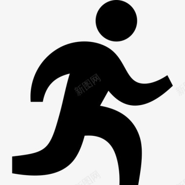 跑步者运动员慢跑图标图标