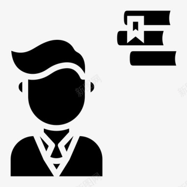 教育书籍男性图标图标