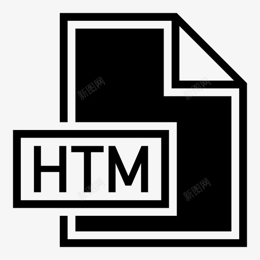 文档htm文件页面图标svg_新图网 https://ixintu.com web 文件 文档htm 页面