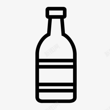 瓶子海滩饮料图标图标