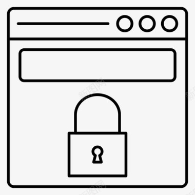 浏览器锁互联网保护图标图标