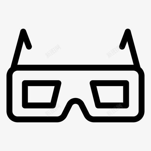 眼镜3d玻璃电影院图标svg_新图网 https://ixintu.com 3d玻璃 电影 电影院 眼镜