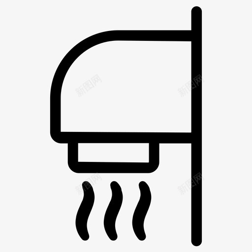 烘干机浴室吹风机图标svg_新图网 https://ixintu.com 卫生间 吹风机 浴室 烘干机