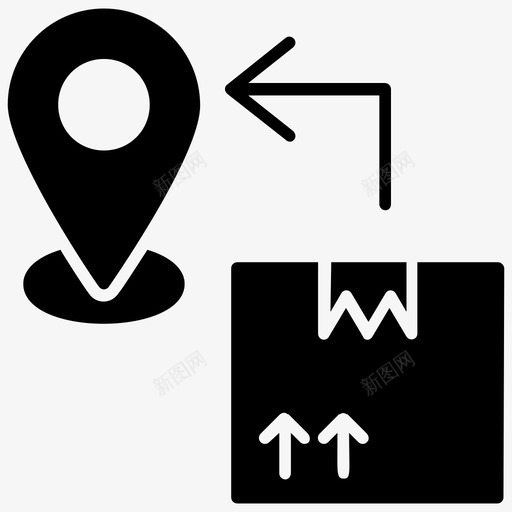 交货地点物流交货字形图标svg_新图网 https://ixintu.com 交货地点 物流交货字形图标
