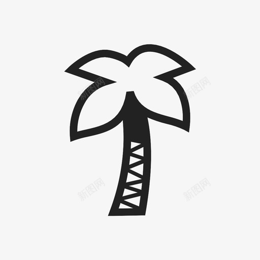 棕榈树岛阳光图标svg_新图网 https://ixintu.com 岛 棕榈树 热带 阳光