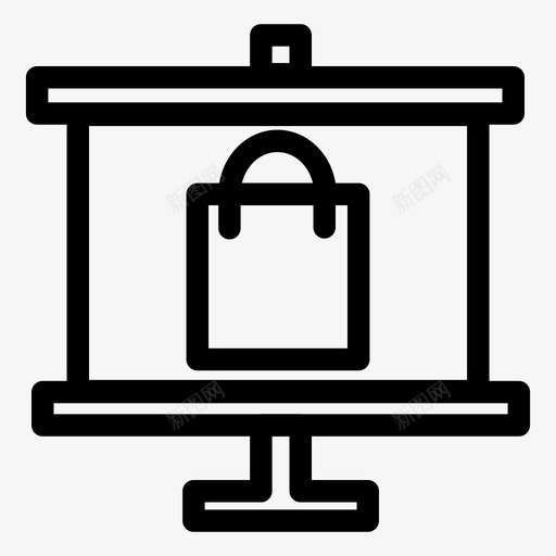 电子商务包板图标svg_新图网 https://ixintu.com 包 展示 板 电子商务