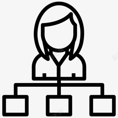 组织结构业务女性图标图标